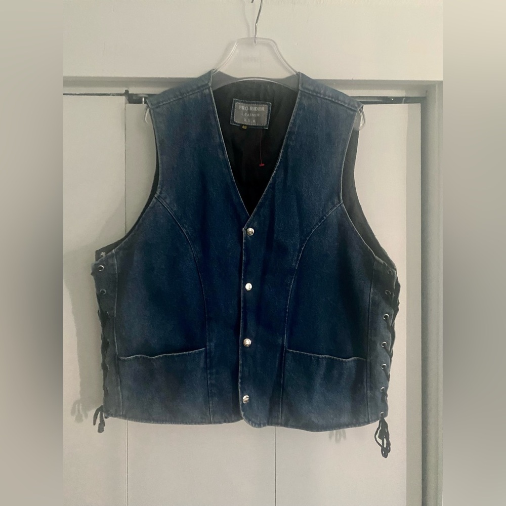 Pro Rider Denim Vest .